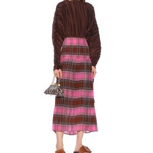 Rixo plaid kilt skirt silk